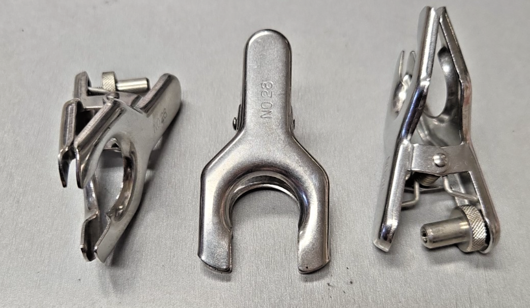 3x Spherical Pinch Clamp, Stainless Steel, Sizes #23mm  #1268