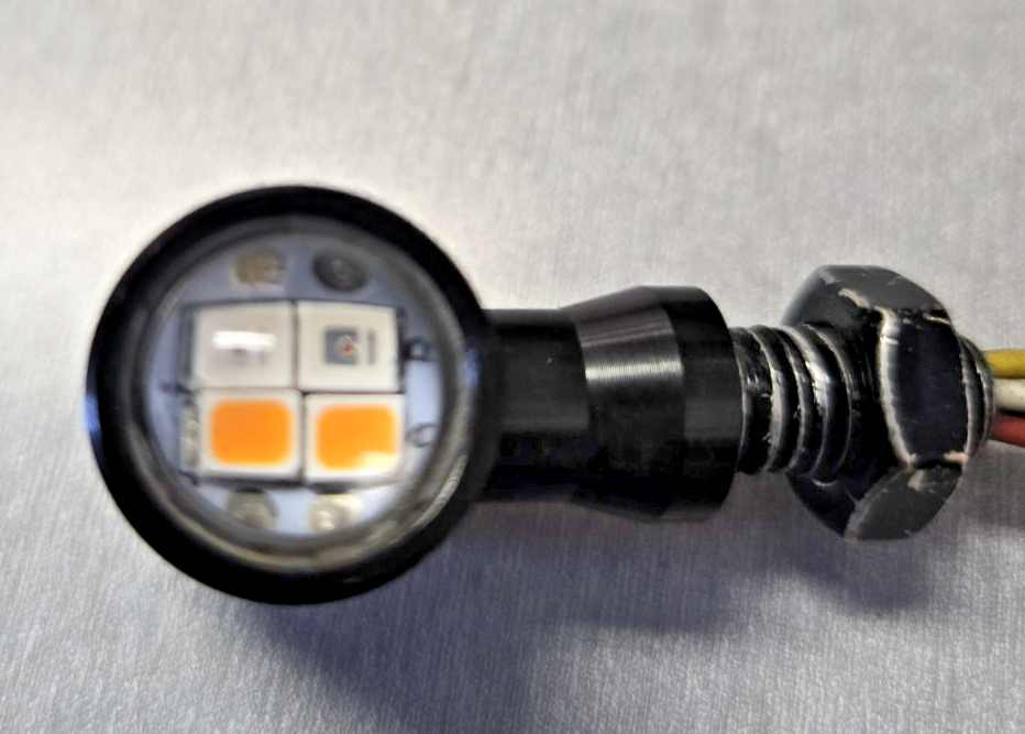 Motorcycle LED Bullet Mini Turn Signal Brake Light Blinker 4 WIRES #0463