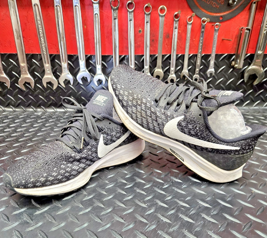 Nike Zoom Pegasus 35 Women US 8 Running Shoes 942855-001 Black White #0502
