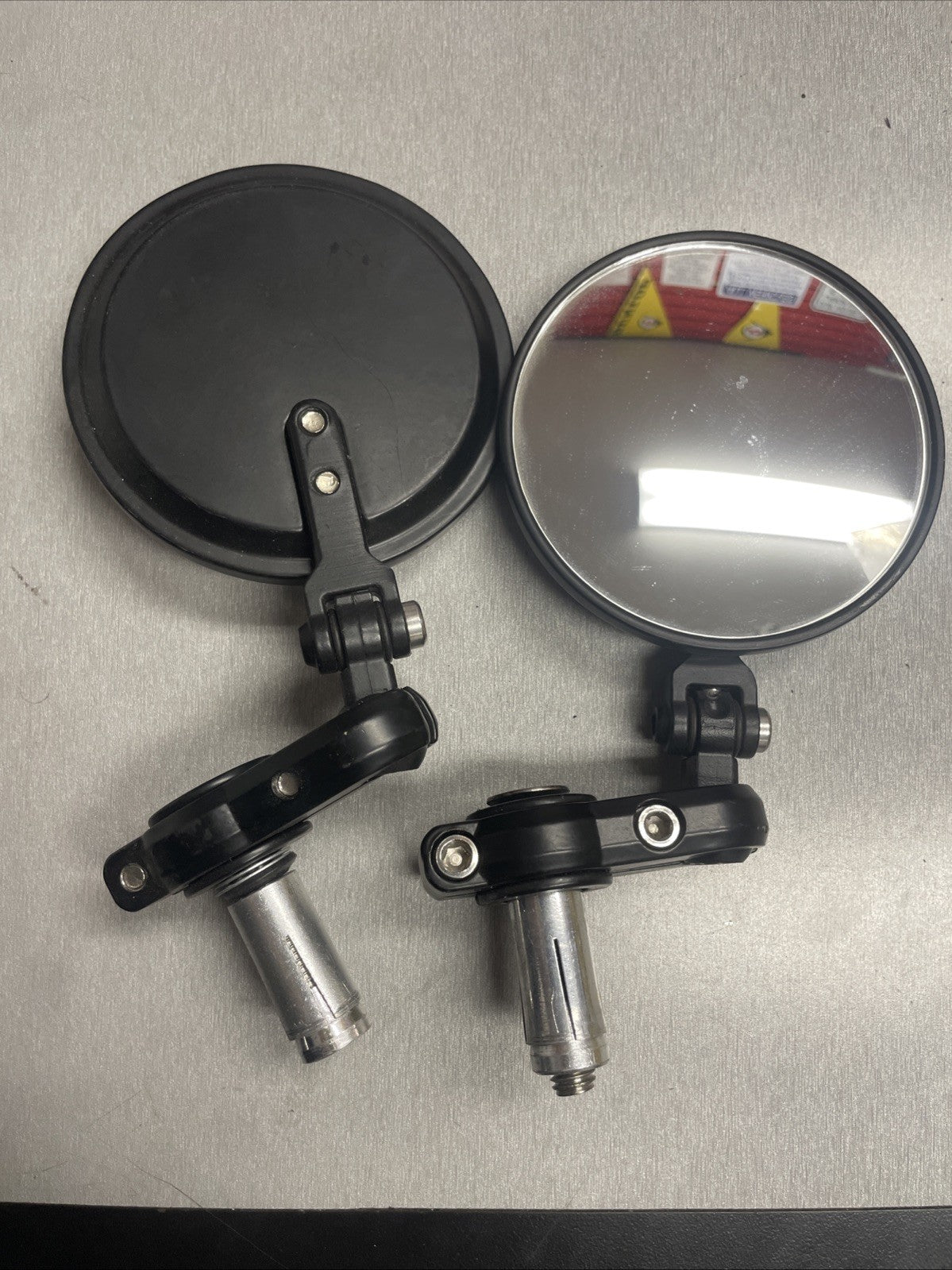Cafe Racer Style Bar End Folding Mirrors 3 Inches #0680