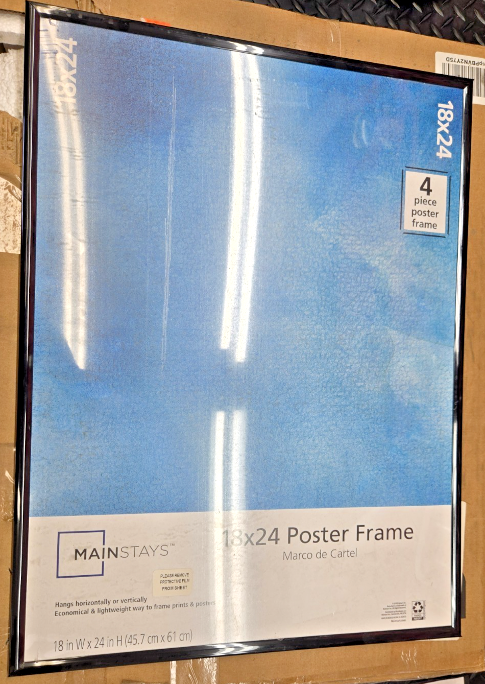 6 + 1 Mainstays 18x24 Picture Frame Black Flat Profile Wall Photo Frame #1073