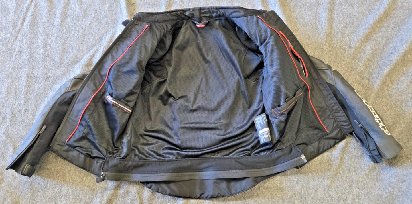 Alpinestars Stella Jaws Perforated Womens Leather Jacket (12US/48EU, Black)