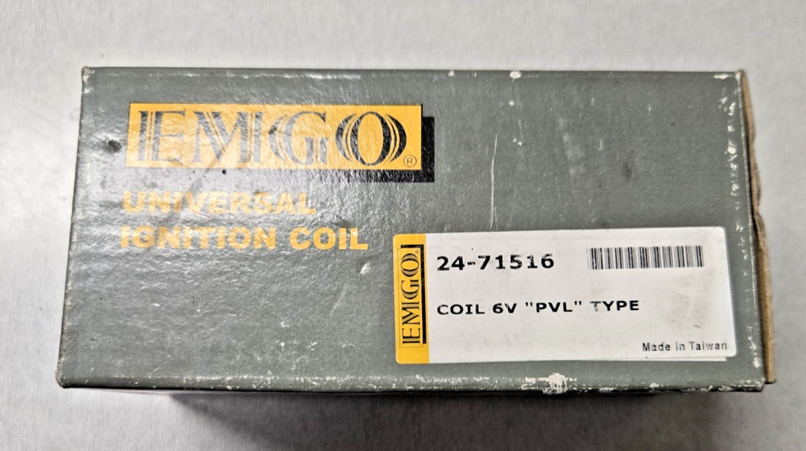 Universal Ignition Coil 6 Volt 2.4 ohms Emgo 24-71516  #0571