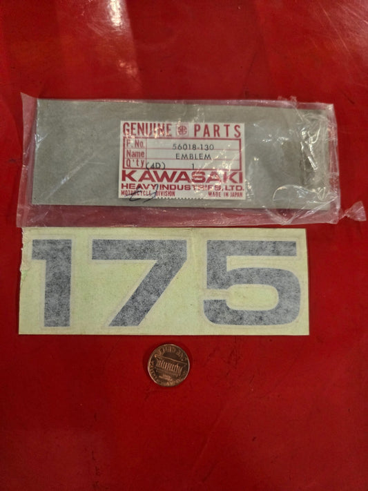 Kawasaki NOS NEW 56018-130 Oil Tank Emblem Decal F7 Enduro 175E  #0375