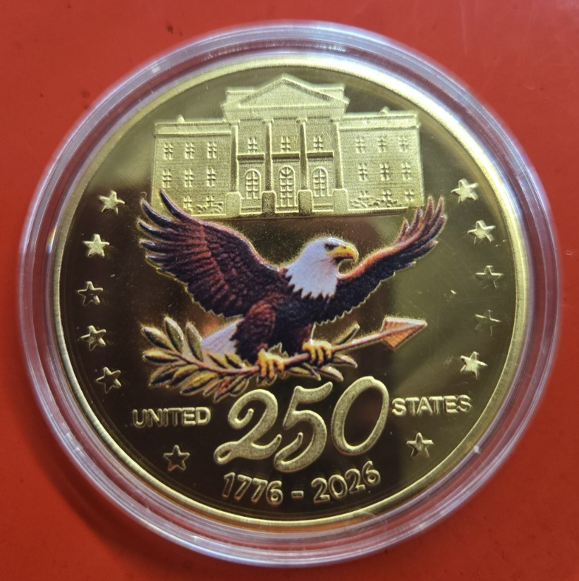 USA 250th Anniversary Commemorative Coin Double-Sided American Collectible #1090