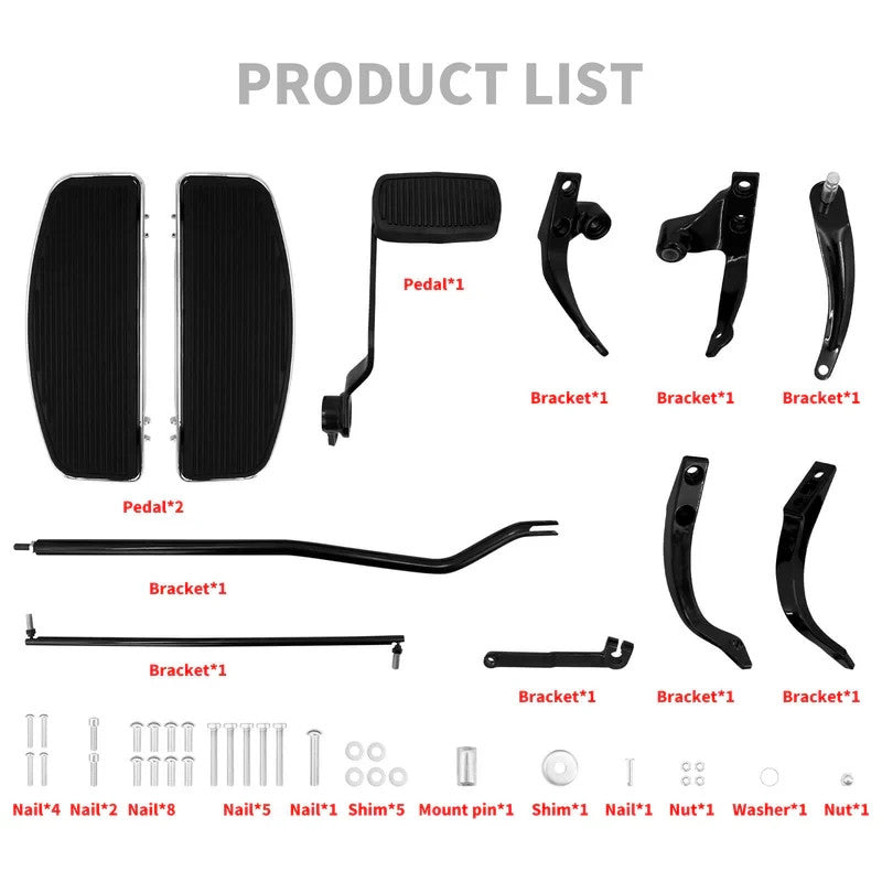 Mactions - Complete Footboard Kit Forward Set for Harley Dyna 2006-2017   #0218