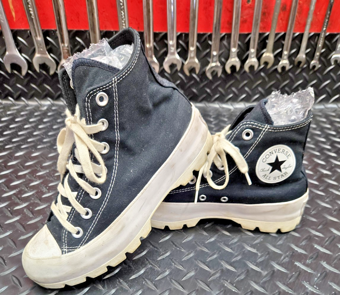 CONVERSE Size 7.5 Chuck Taylor All Star Lugged High Black WOMAN #0501