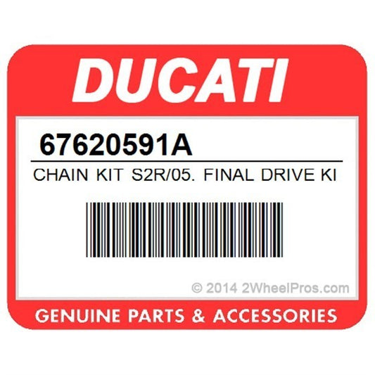 Ducati 800 Monster S2R 05-08 Chain Kit OEM GENUINE OPEN BOX 67620591A #0356