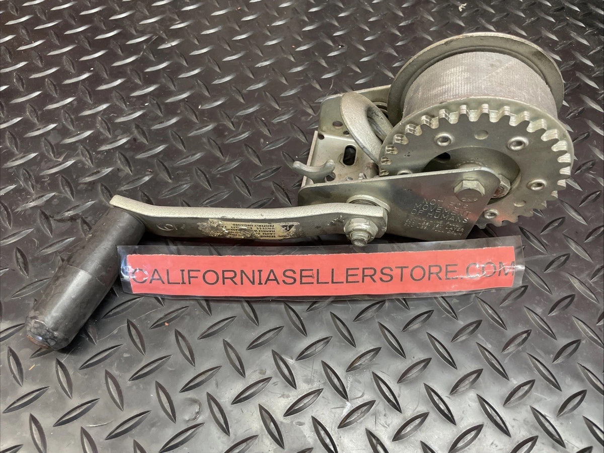T-600 Single Speed Fulton Trailer Winch 600 LBS 15FT  #1327