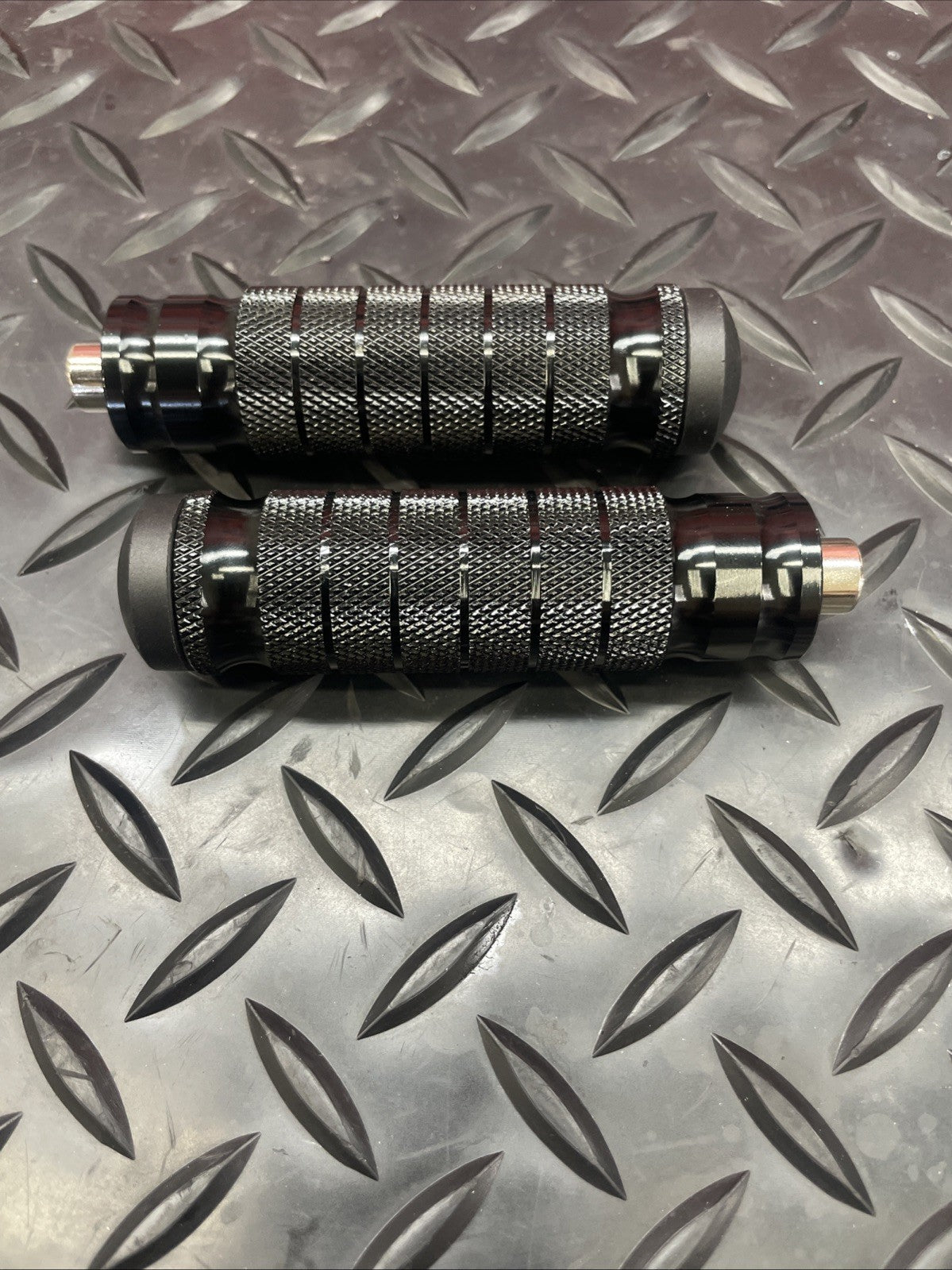 Racing Black Aluminum Foot Pegs 3 1/2”  M8 Bolt   #1407