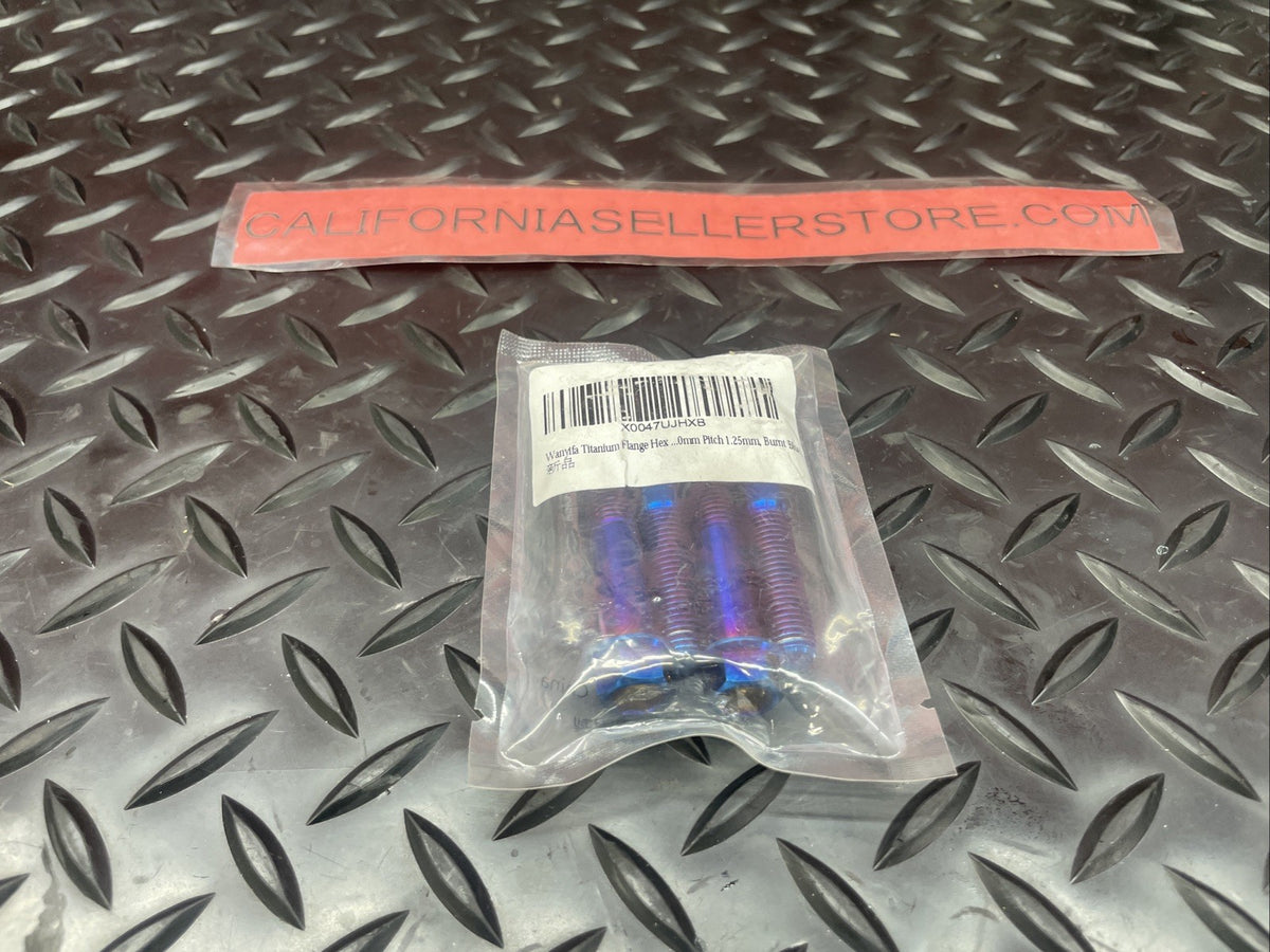 Titanium Burnt Blue Front Caliper Race Bolts M10x60mm 1.25mm Pitch  #1414