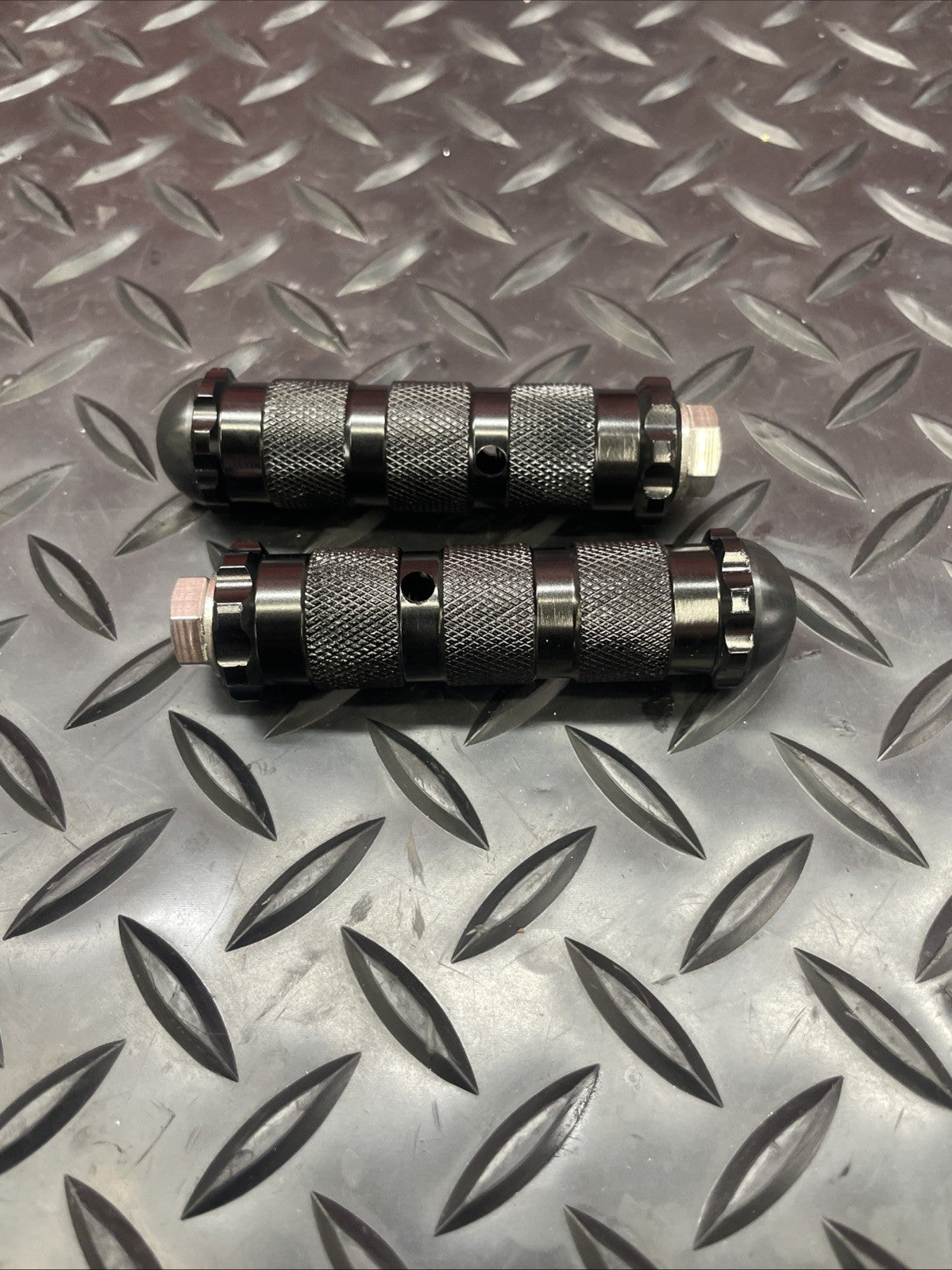Racing Black Aluminum Foot Pegs 3 1/4”  M8 Bolt   #1409