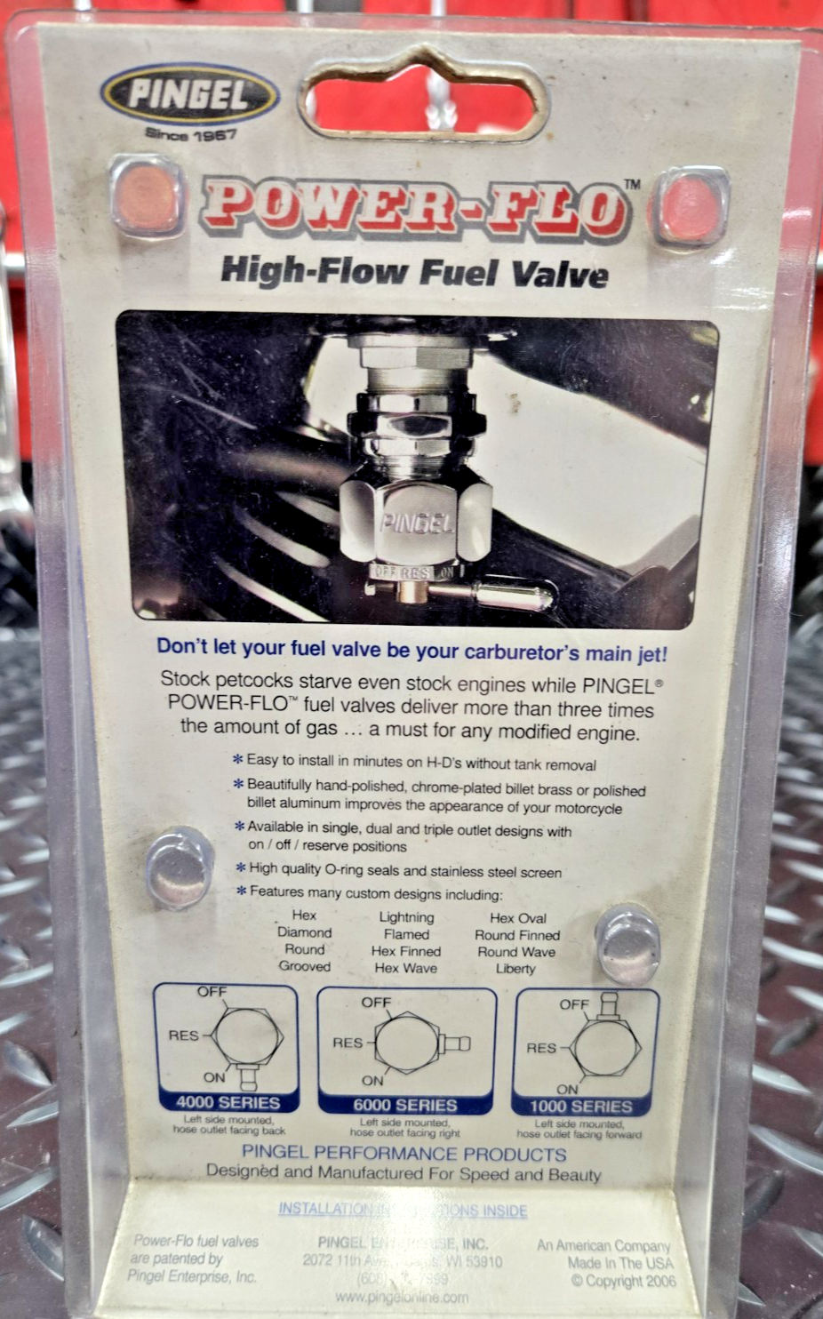PINGEL POWER-FLO HIGH-FLOW FUEL VALVE #0537