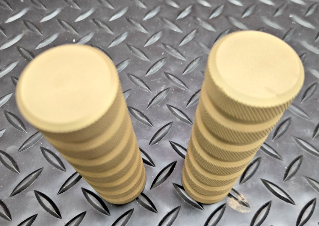 Brass Handle Bar Grips 7/8"  22mm  CAFE RACER BOBBER BRAT STYLE  #0761
