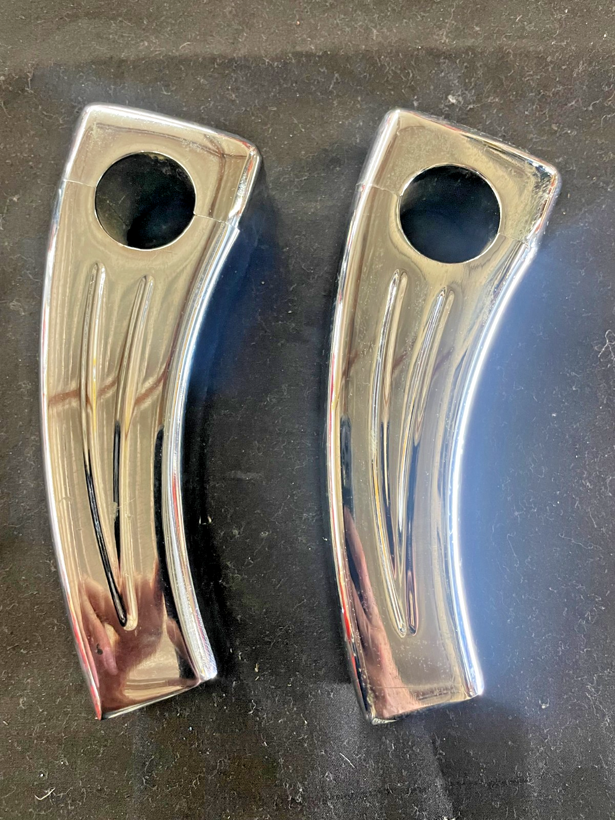 CHROME 4" RISE RISERS PULLBACK HARLEY SOFTAIL DYNA BIG-TWIN 1" BAR   #0173