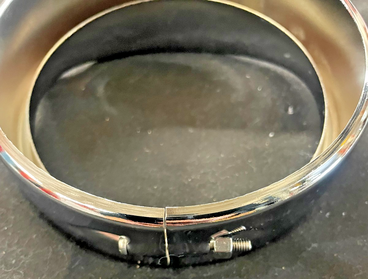 4.5" Fog Lamp Trim Ring Bezel Visor For Harley Softail Touring  #0497