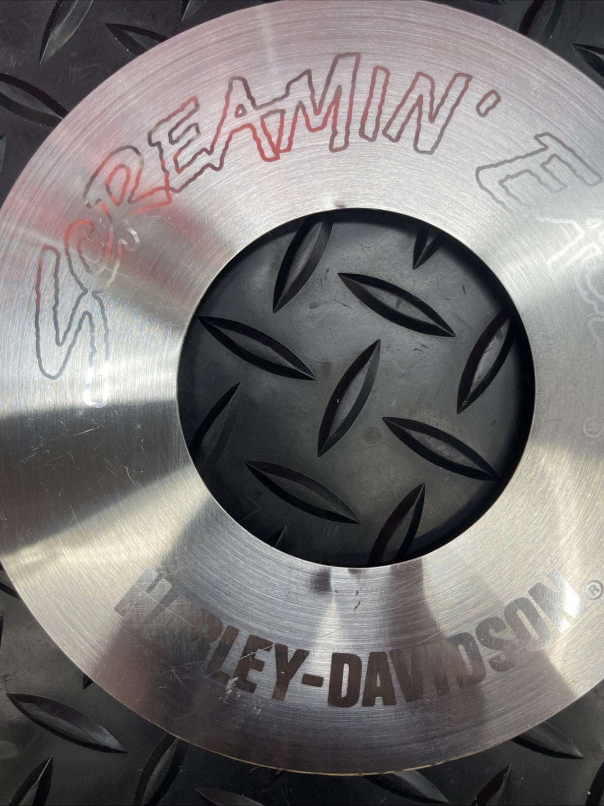 Harley Davidson ROUND EMBLEM AIR FILTER Screamin Eagle Touring Softail #0858