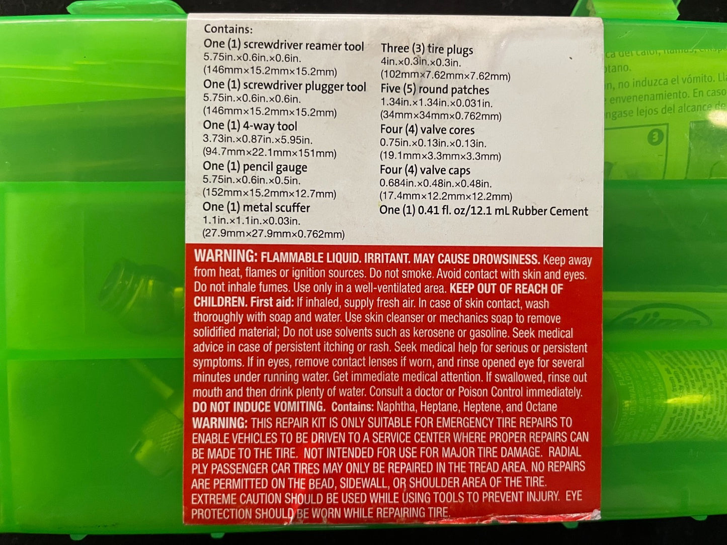 Slime Tire Repair Tackle Kit, Large, Contains Strings, Tools and Pencil  #0219