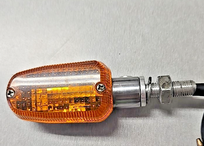 Aluminum 10mm Stalk Turn Signals Blinker Lights running light amber #0955