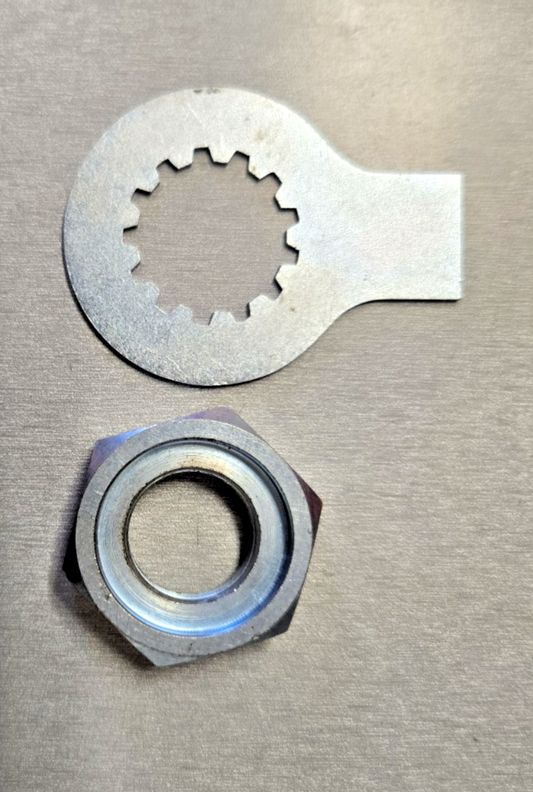 SUZUKI DRZ400 GZ250 GN400 SP500 FRONT SPROCKET NUT & LOCK WASHER #0722