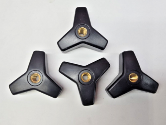 4x m8 x 1.25  Female Thread Plastic Head Screw On Clamping Nuts Knob Black #1368