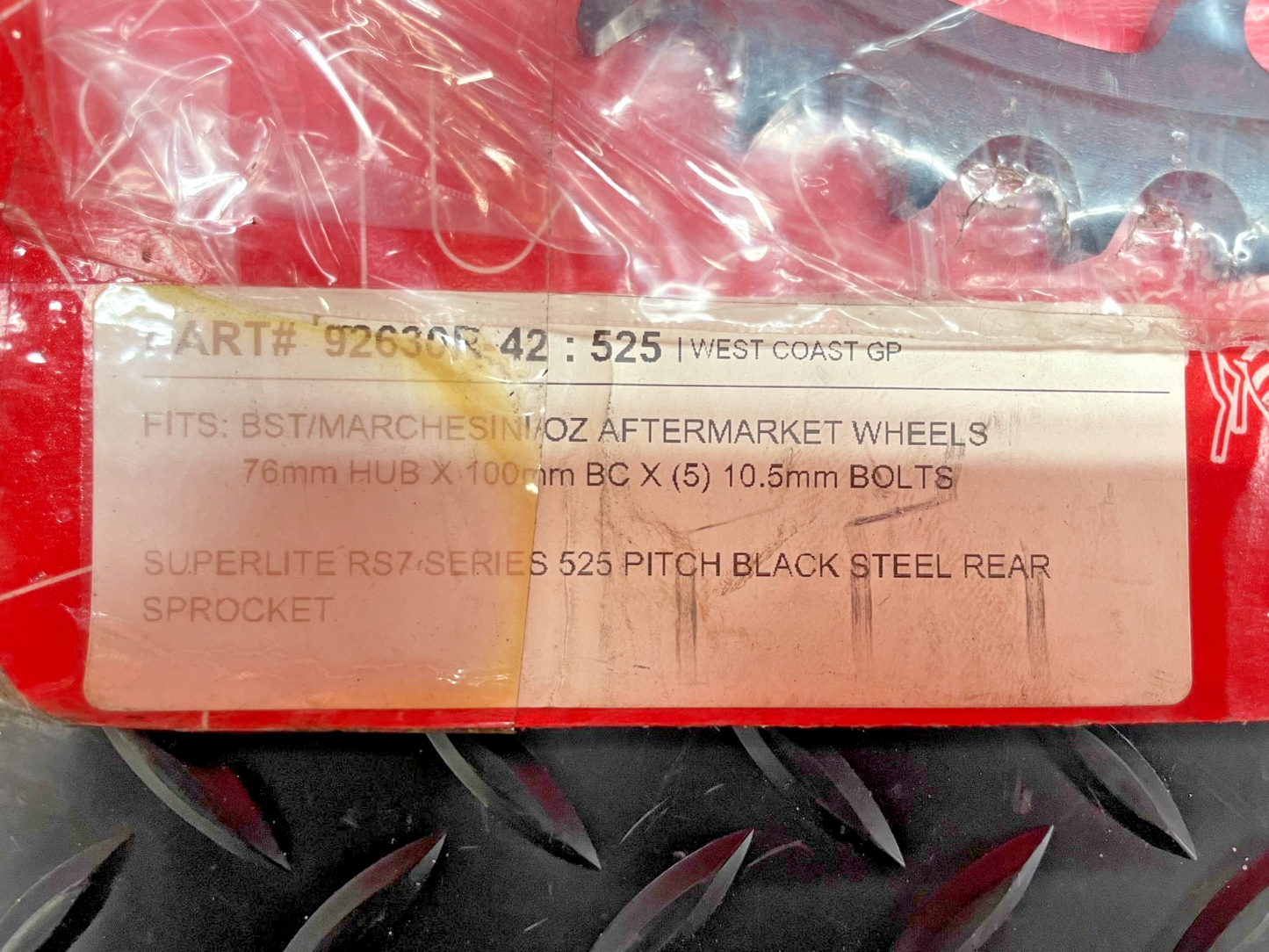 SUPERLITE RS7 series REAR sprocket 92630R 525  16610-R 42T OZ MARCHESINI  #0831