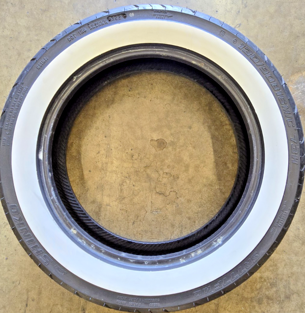 SHINKO SR777HD WHITE WALL   130 90 B16 HD  95%  #0614