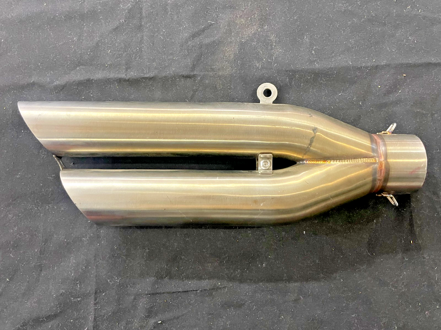 Motorcycle Dual Exhaust Muffler Street Bike Cafe Racer Brat 52mm #0488