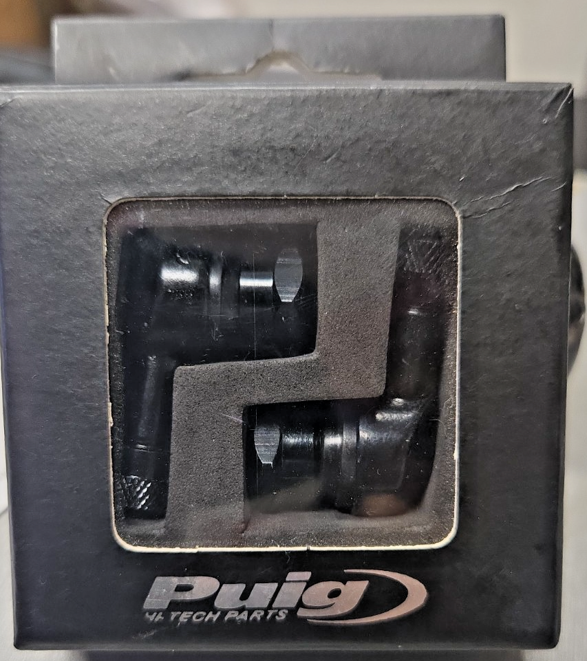 PUIG Race Tire Valves BLACK CNC 10MM THREAD #1135