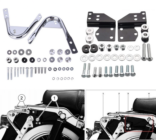 HD 1997-2008 Quick Release Sissy Bar Backrest Docking Hardware Kit