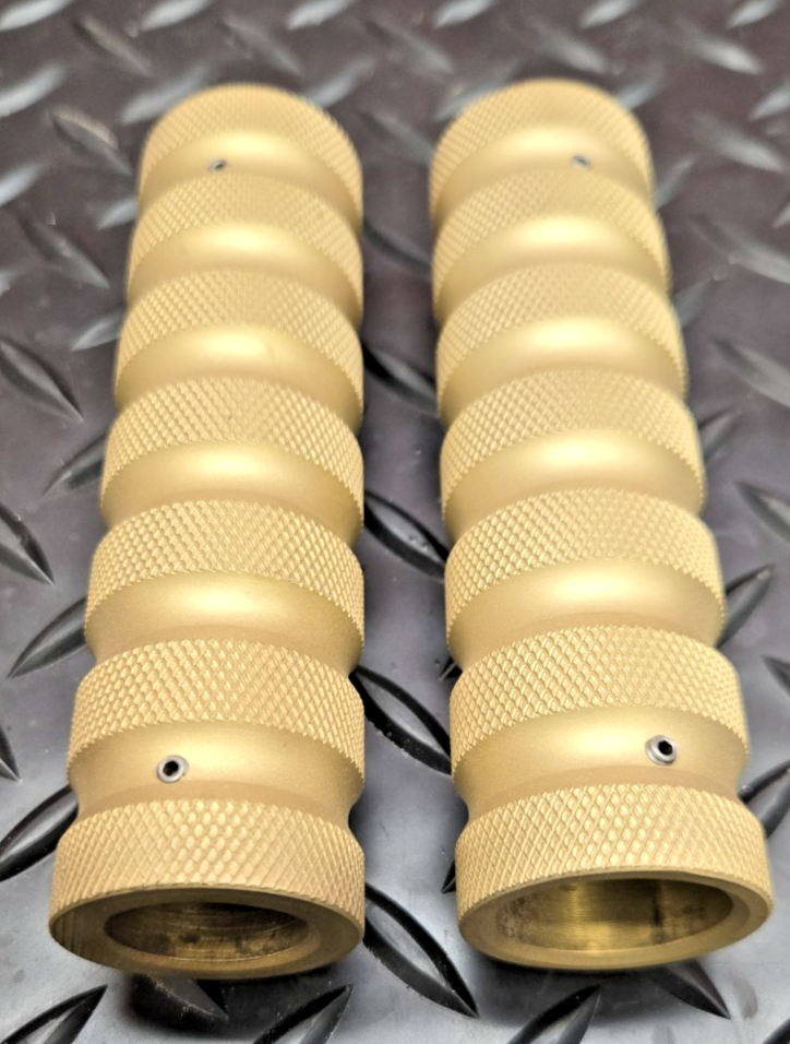 Brass Handle Bar Grips 7/8"  22mm  CAFE RACER BOBBER BRAT STYLE  #0761