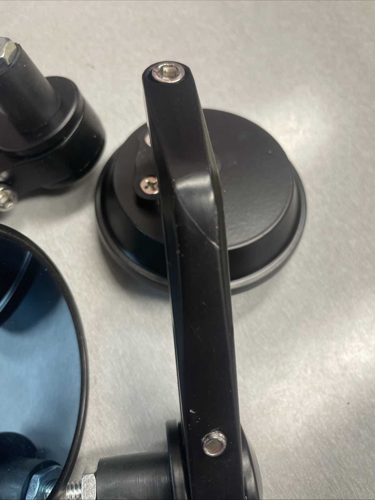 Motorcycles Bar End Round Mirrors Cafe Racer Style   #0687