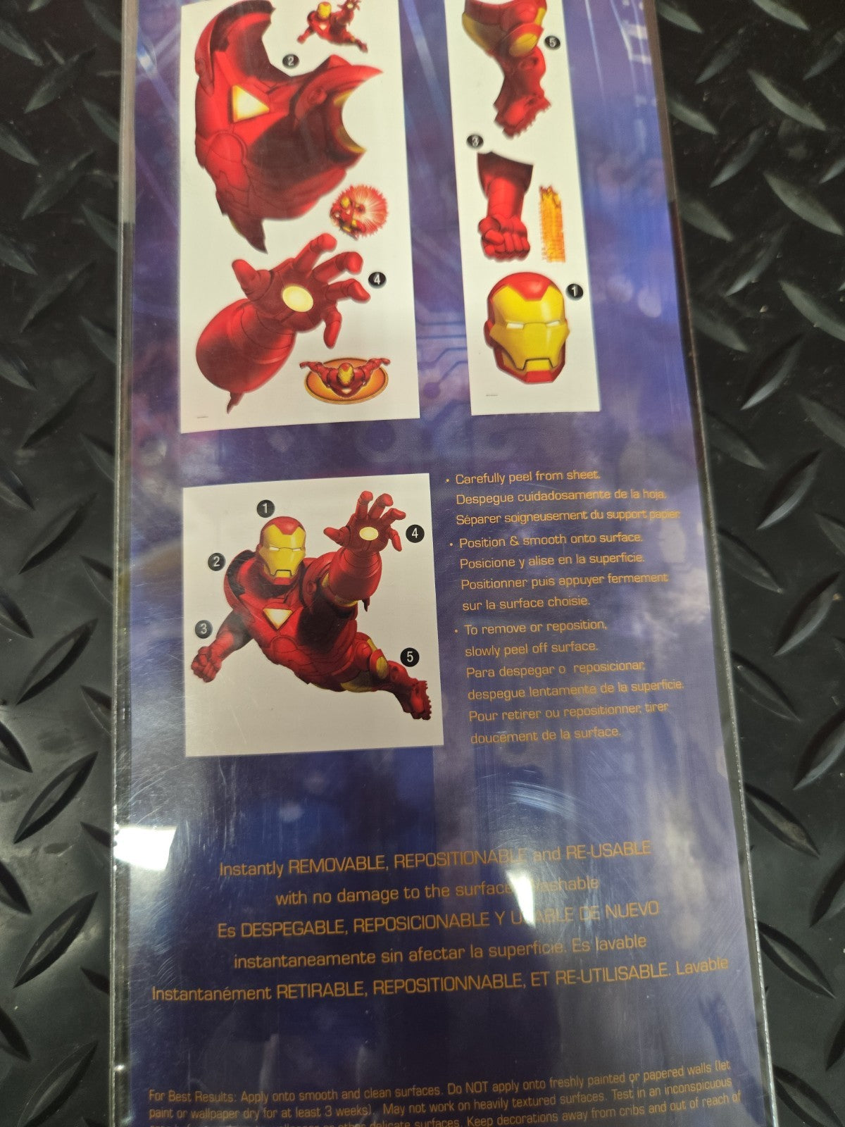 Marvel Superhero - Tony Stark Iron Man Giant Wall Decal - Pre-cut Peel  #1158
