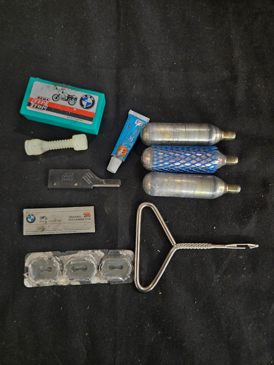 Original BMW Motorcycle Tubeless Tire Repair Kit and sealed cartridges  #0381