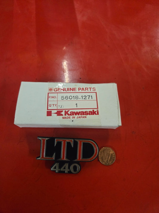 OEM Kawasaki Side Panel Emblem 56018-1271 NOS NEW KZ440 LTD Belt '80-83 #0372