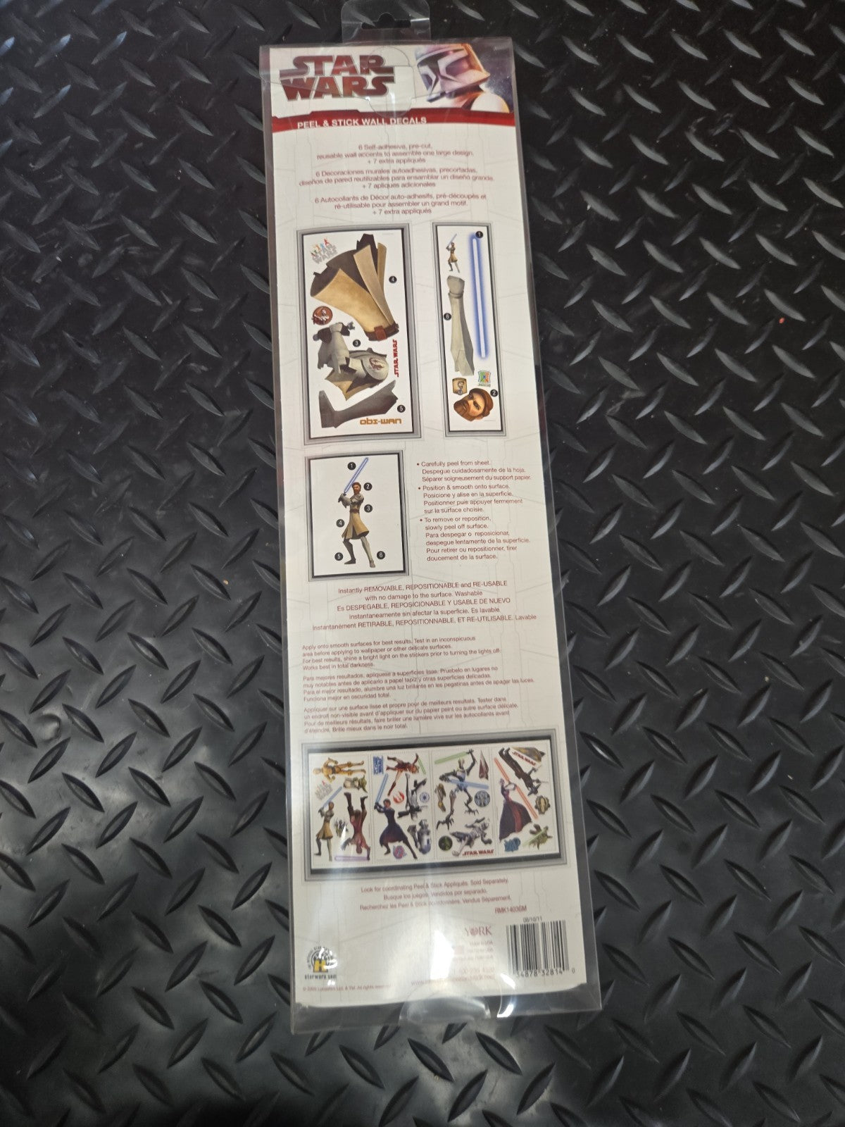 RoomMates Star Wars OBI WAN KENOBI Glow-in-Dark Peel & Stick Wall Decal #1155