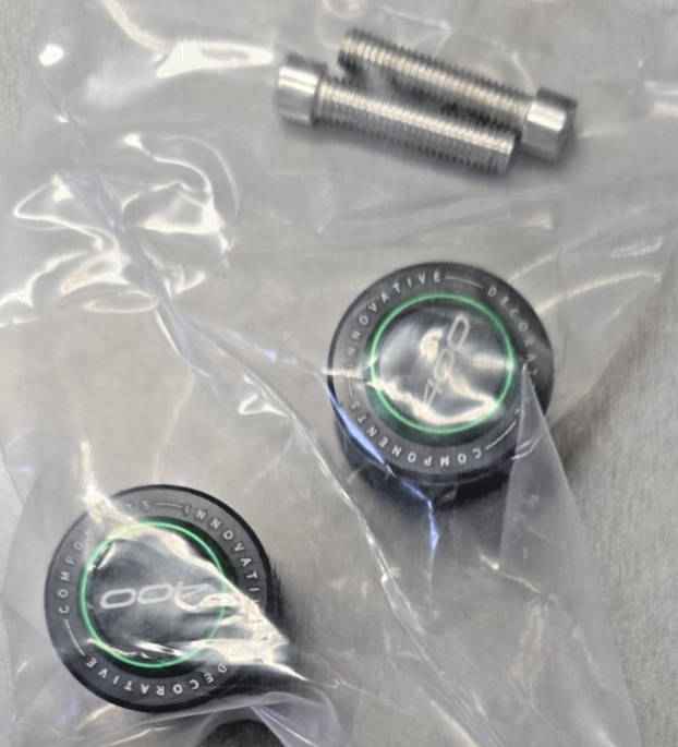 kawasaki ninja 400 z400 Swingarm Spools Sliders 8mm bolts green #0549
