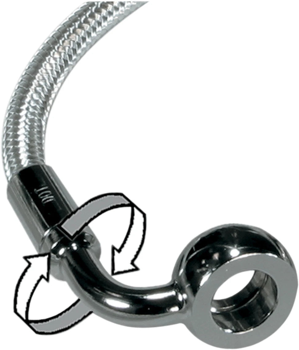 MAGNUM SHIELDING E-Z  Braided Single Disc Front Brake Line 180/90° 43"   #0206