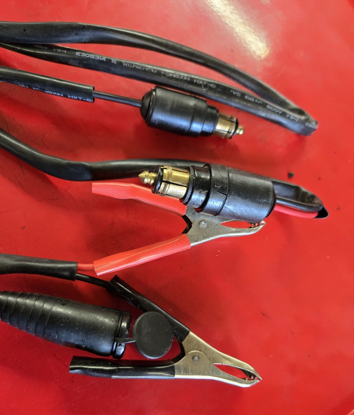 BMW Charging Adapter Cable DIN Motorcycle Extension Cord ALLIGATOR CLIPS #0553
