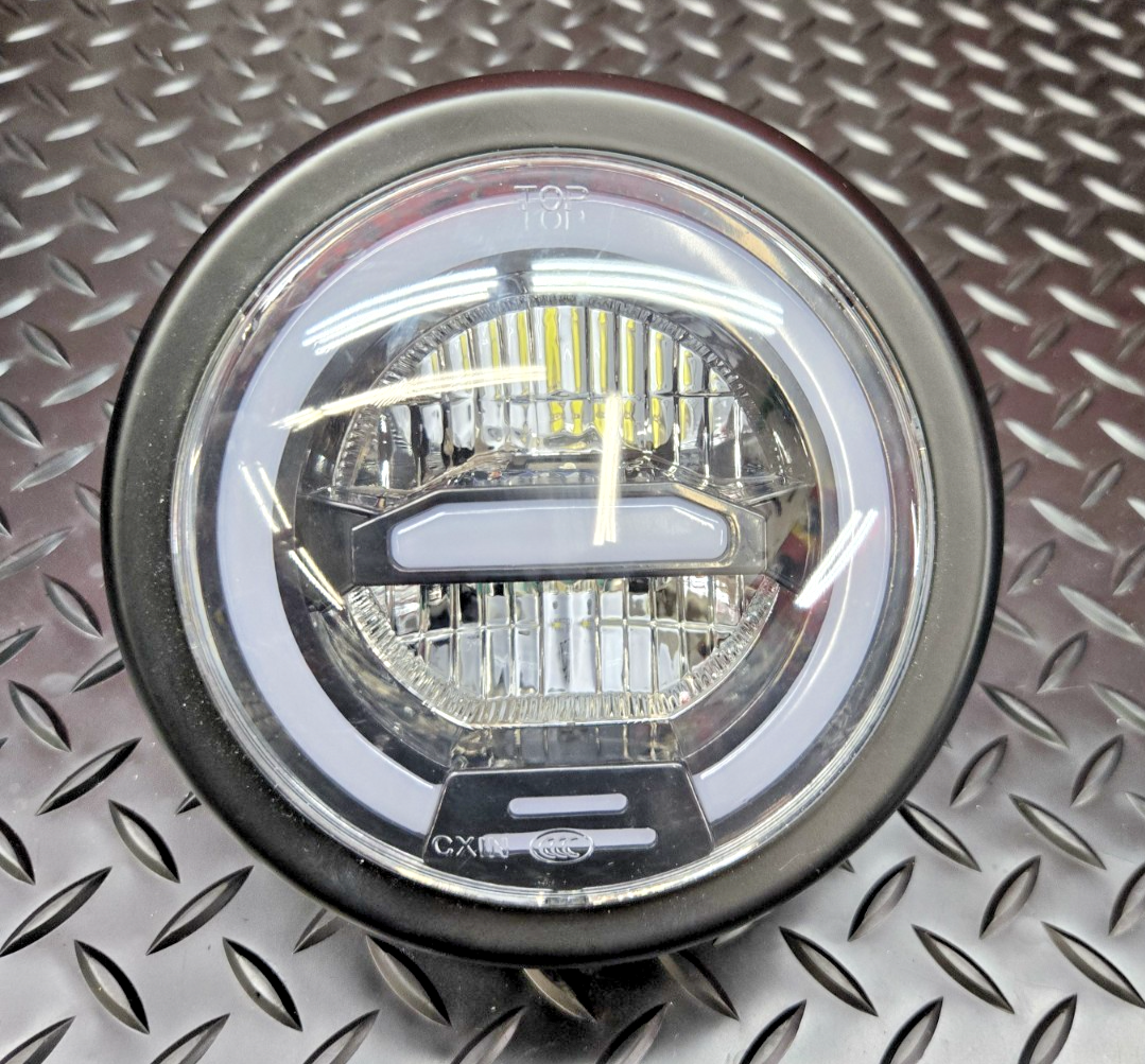 6" inch Motorcycle LED Round Headlight Hi/Lo HALO Headlamp Cafe Racer #0517