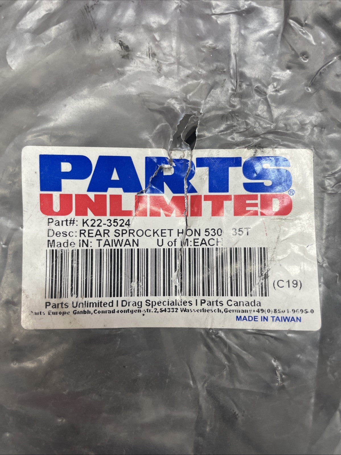 Honda CB450 1966/75 Parts Unlimited 35 Tooth Sprocket K22-3524  #0830