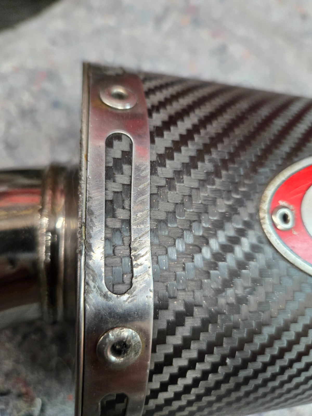 M4 SLIP ON MUFFLER EXHAUST 51 MM Pipe CARBON FIBER   #0252