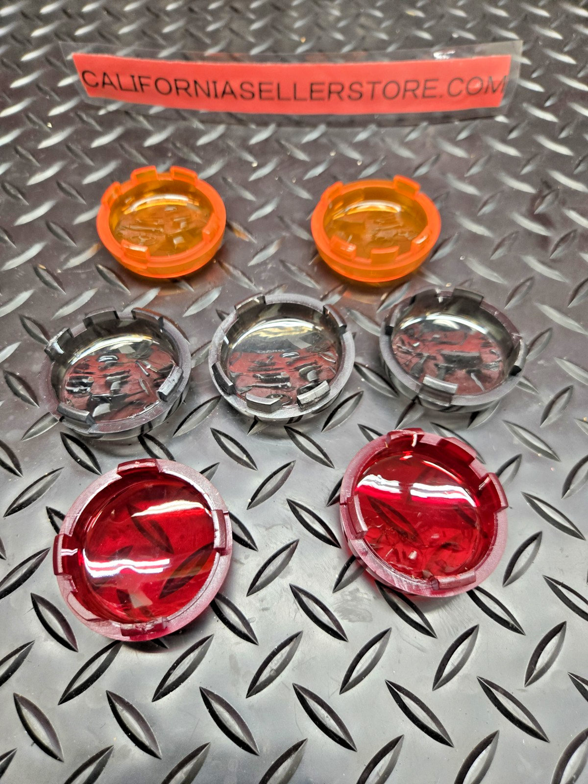 RED AMBE SMOKE Turn Signal Lens Covers Harley Bullet Dome Style SOLD EACH #0762