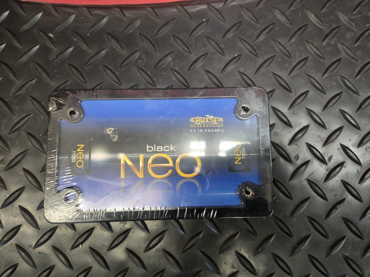 Neo Motorcycle License Plate Frame, Black #1197