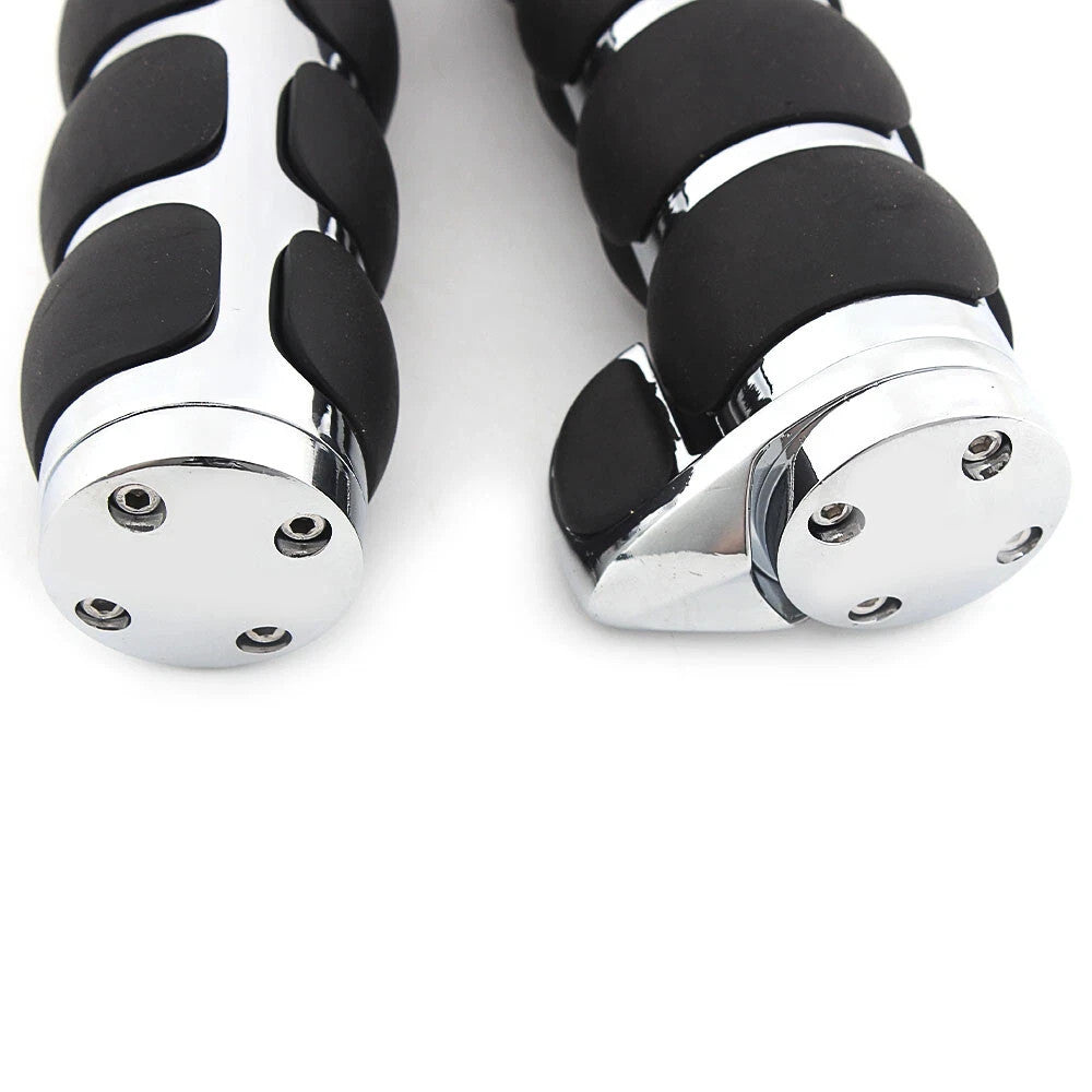 1" Motorcycle Handle Bar Hand Grips Harley Road King Softail Electra Glide #0499
