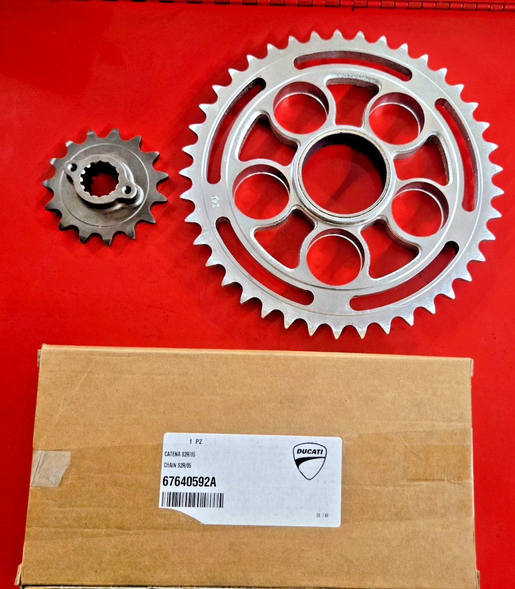 Ducati 800 Monster S2R 05-08 Chain Kit OEM GENUINE OPEN BOX 67620591A #0356