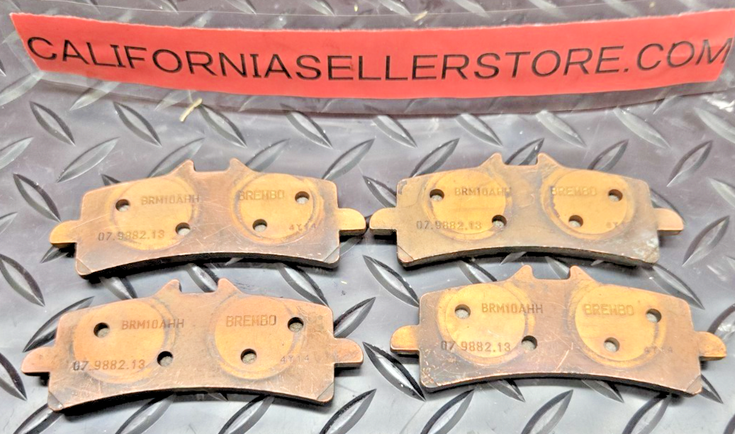BREMBO FRONT USED BRAKE PADS SET of 4 TT2182FF BREMBO 07.9882.13 BRM10AHH #0977