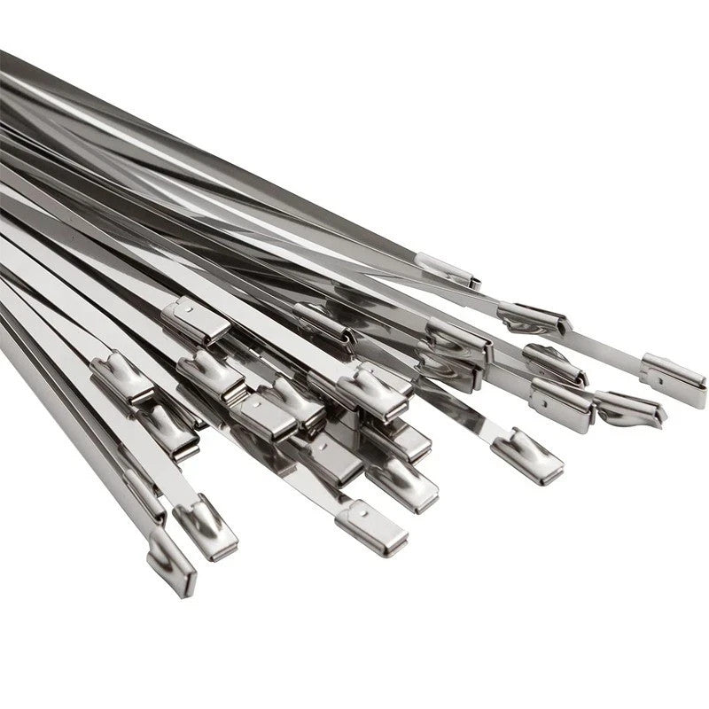 10 Pack 4.6m x 300mm Stainless Steel Cable Ties #0548
