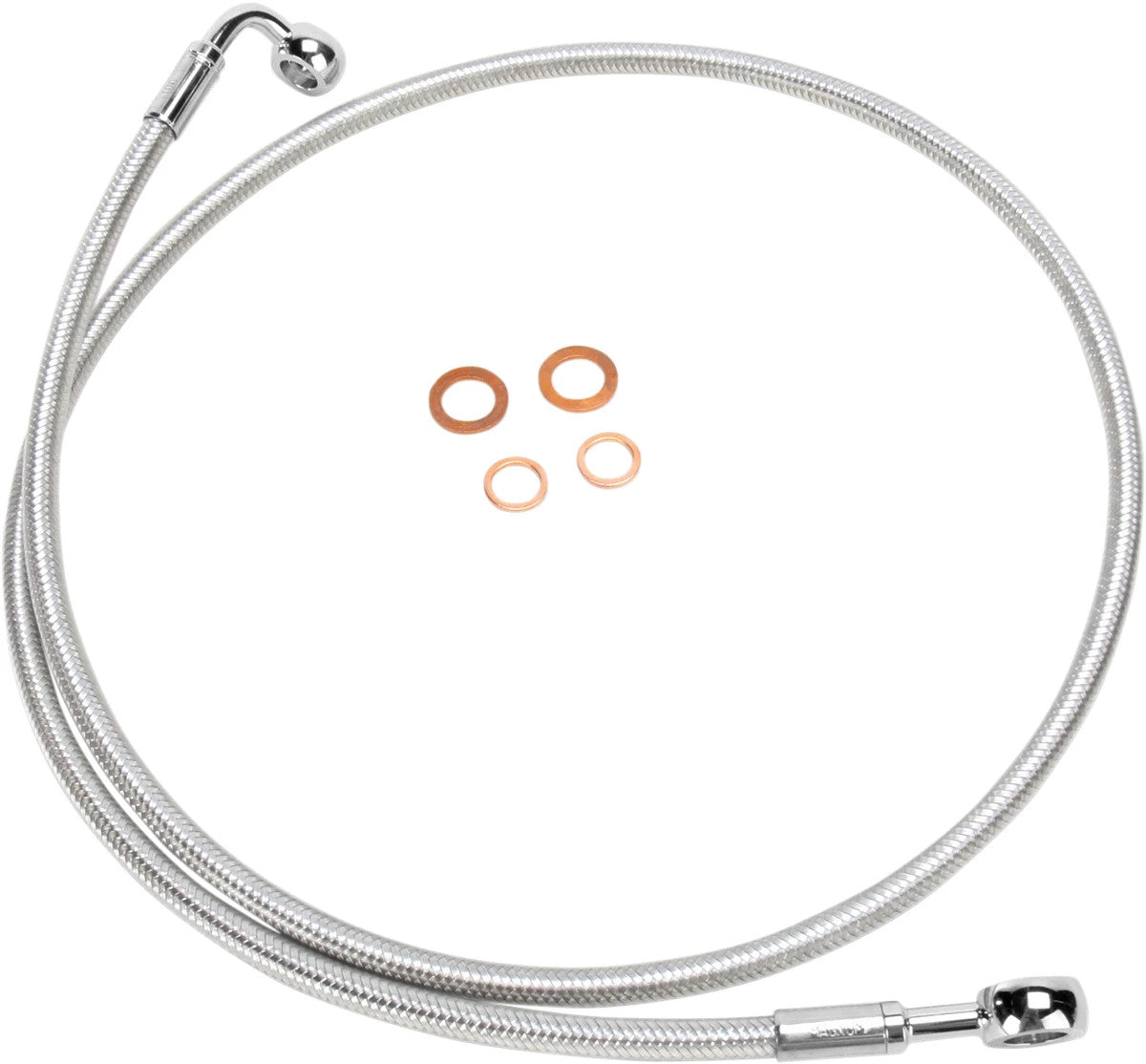 MAGNUM SHIELDING E-Z  Braided Single Disc Front Brake Line 180/90° 43"   #0206