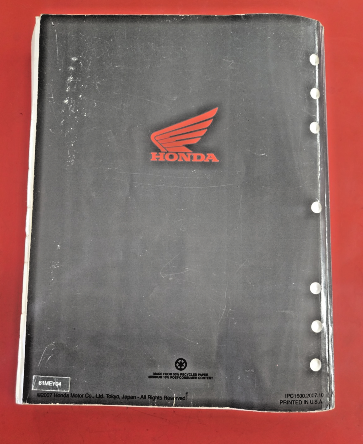 Honda Factory Service Manual 2006-2009 CRF450X 61MEY04  #0555